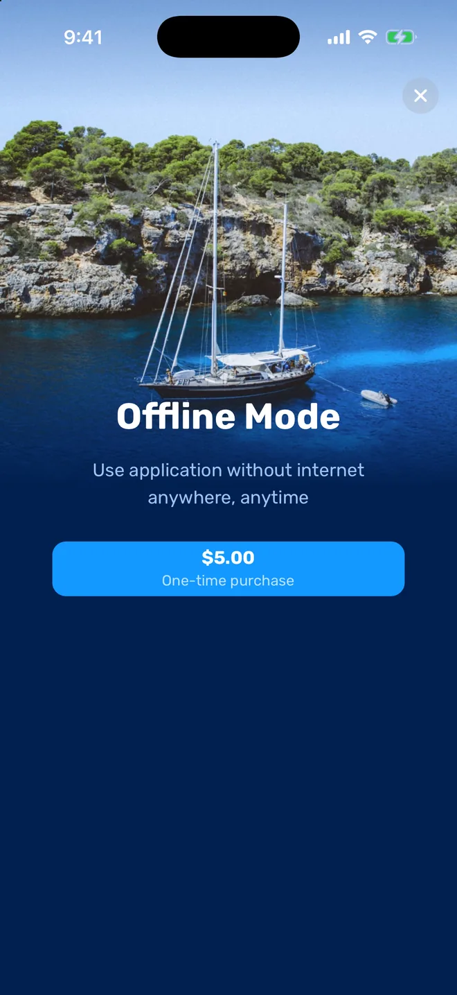 Offline Mode screen in Seabook